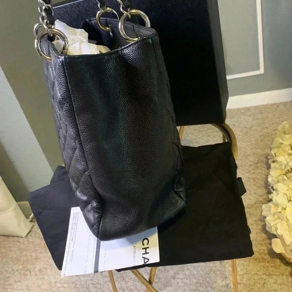 CHANEL Authentic Caviar GST 13" Grand Shopping Tote Bag w/Silver Hardware - Picture 5 of 16